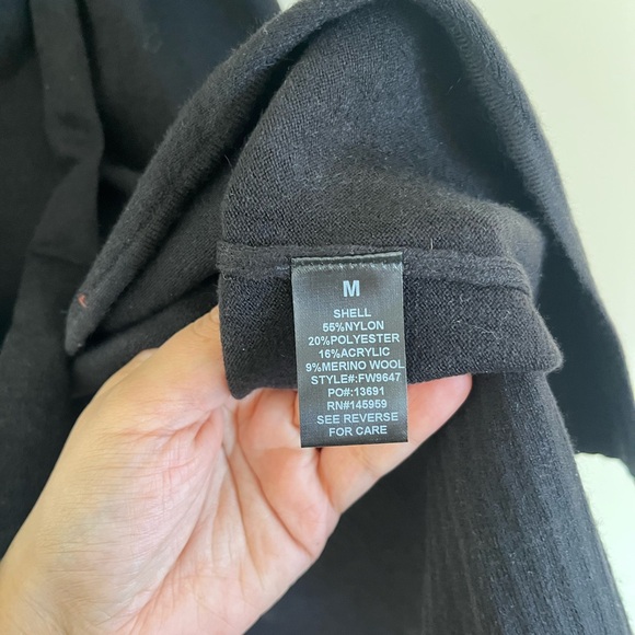 Dress Forum Black minimalist Wool Long Sleeve Dress with Ring Detail - Picture 3 of 8